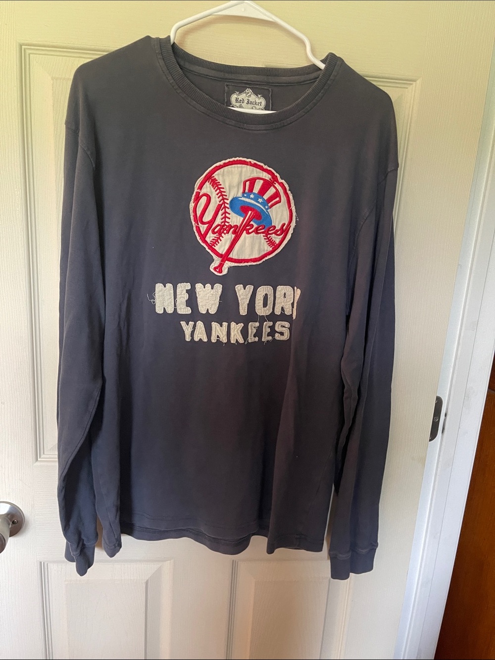 Red Jacket New York Yankees Navy Long Sleeve Pullover